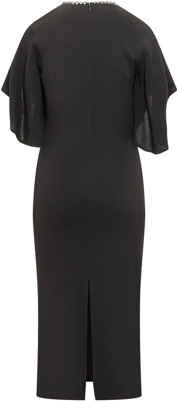 Pinko Pinko Abito Nero con Dettagli Gioiello Zwart