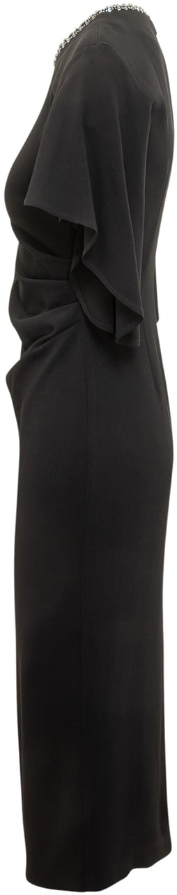 Pinko Pinko Abito Nero con Dettagli Gioiello Zwart