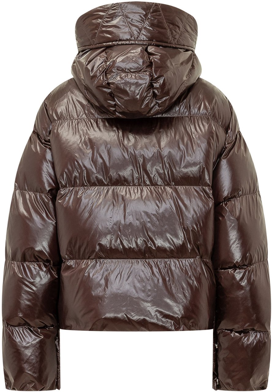 Pinko Giacca Impasto Trapuntata con Cappuccio Bruin