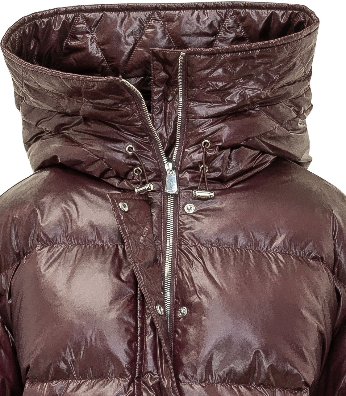 Pinko Giacca Impasto Trapuntata con Cappuccio Bruin