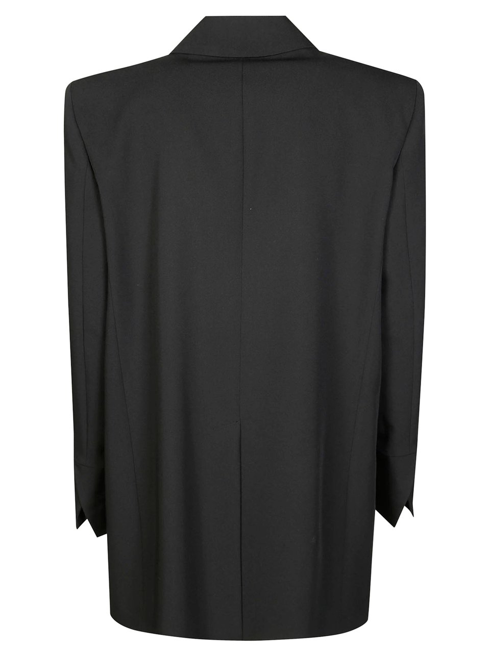 Pinko Fluid Long-Cuff Jacket with Elegant Drape Zwart