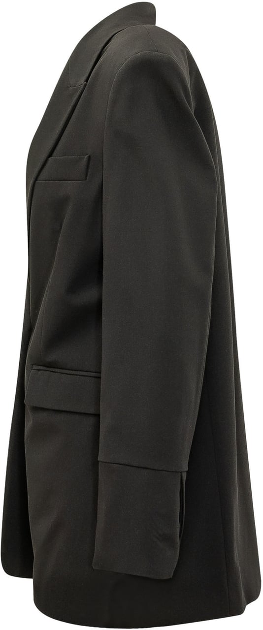 Pinko Blazer Monopetto con Revers Zwart
