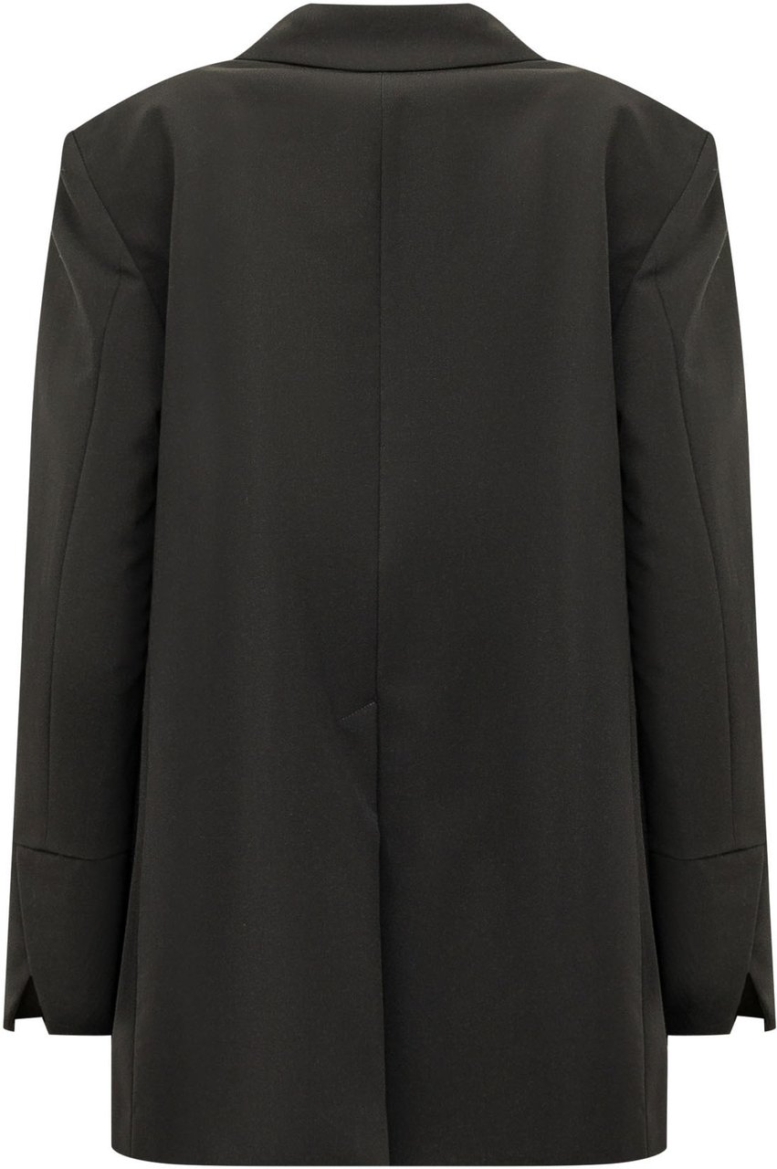 Pinko Blazer Monopetto con Revers Zwart