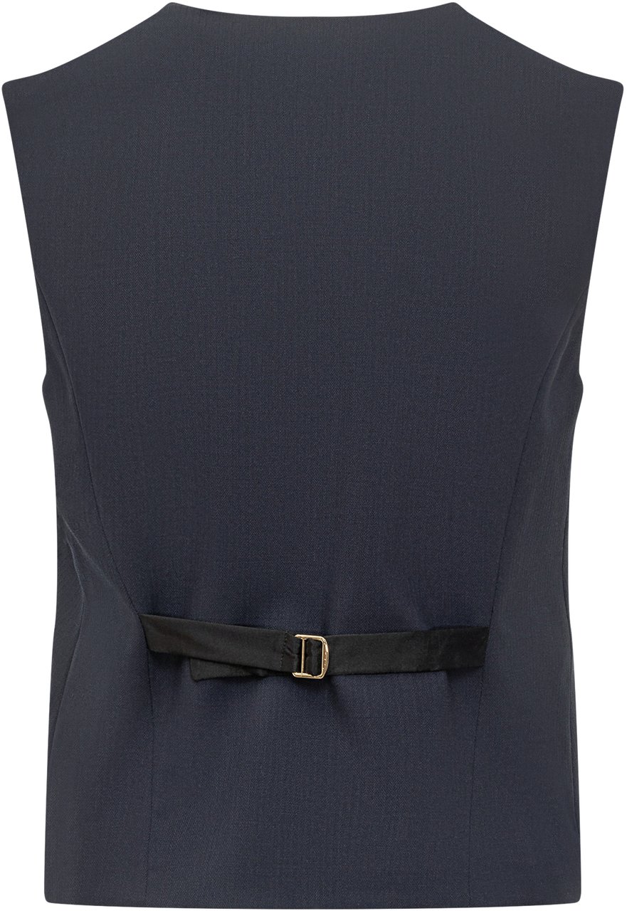 Pinko Pinko Gilet Sartoriale con Bottoni Oro Navy