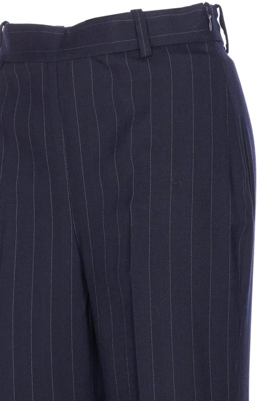 Pinko Trousers Blue Blauw