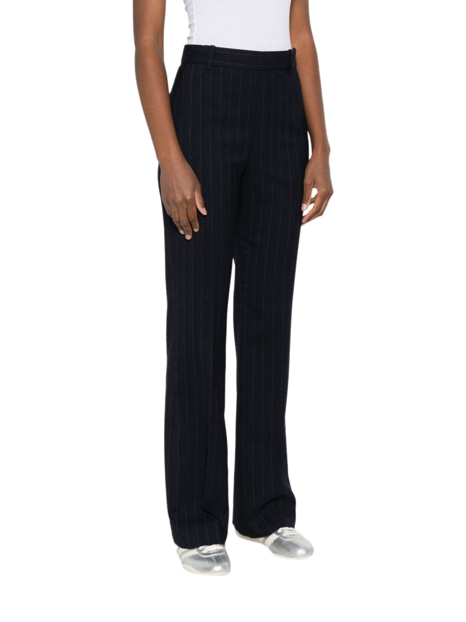 Pinko Trousers Blue Blauw