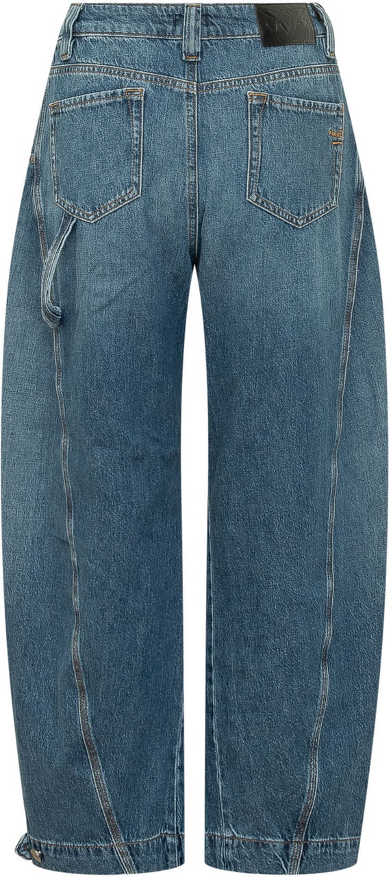 Pinko Pantaloni con Zip al Fondo Blauw