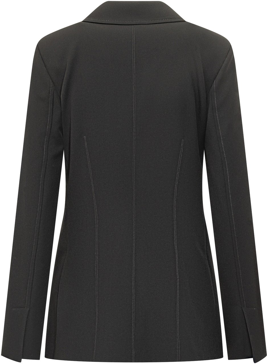 Pinko Pinko Giacca Granaglie Monopetto Nera Zwart