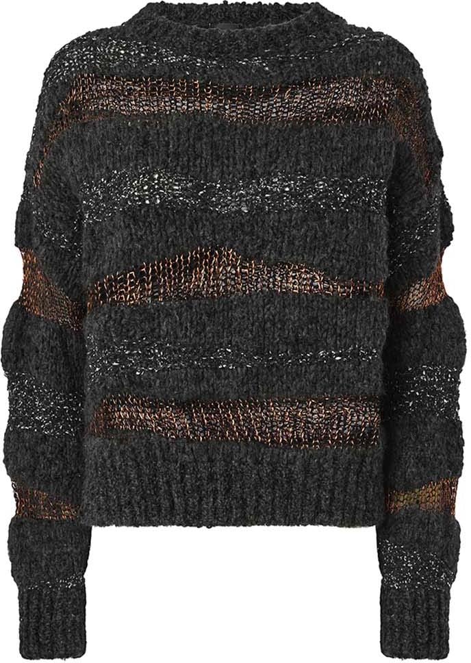 Pinko Sweaters Mult Nero Grigio Grijs