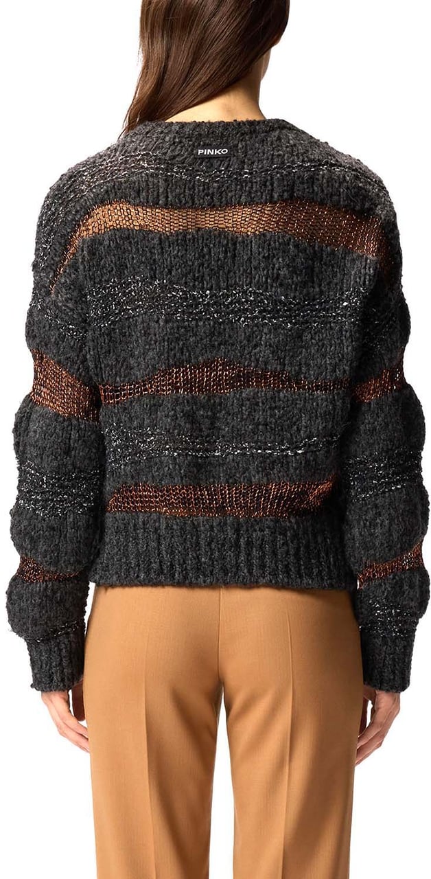 Pinko Sweaters Mult Nero Grigio Grijs