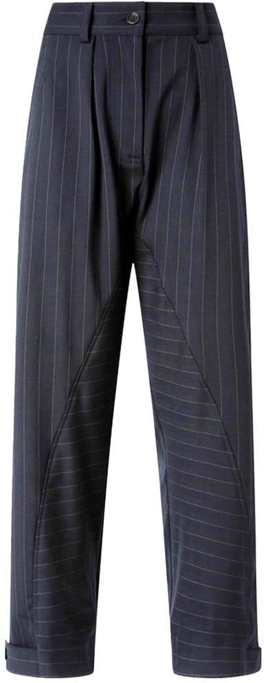 Pinko Trousers Blue Blauw