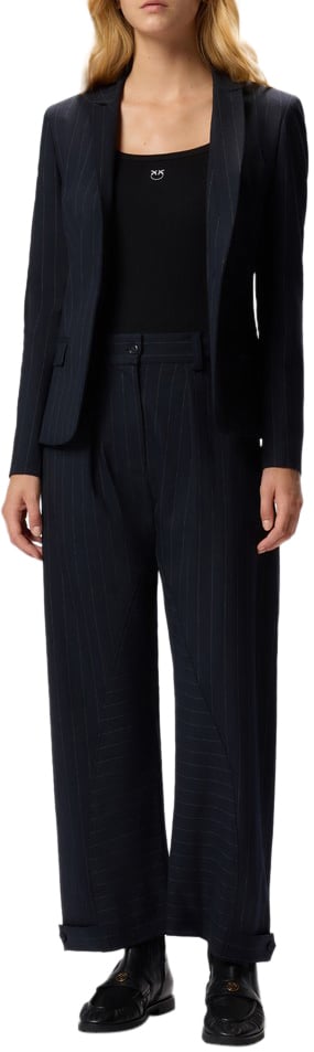 Pinko Trousers Blue Blauw