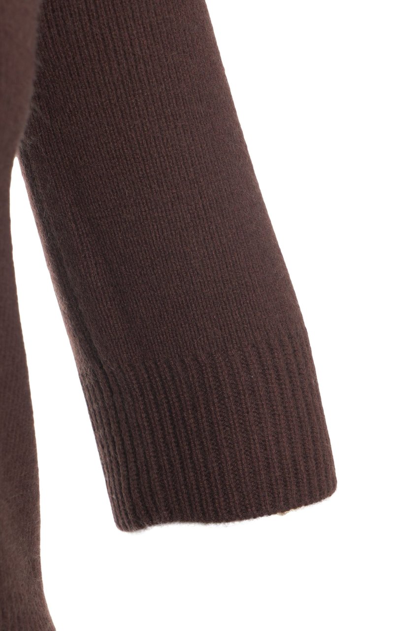 Pinko Knit Pullover with Rhinestone Embellishment Bruin