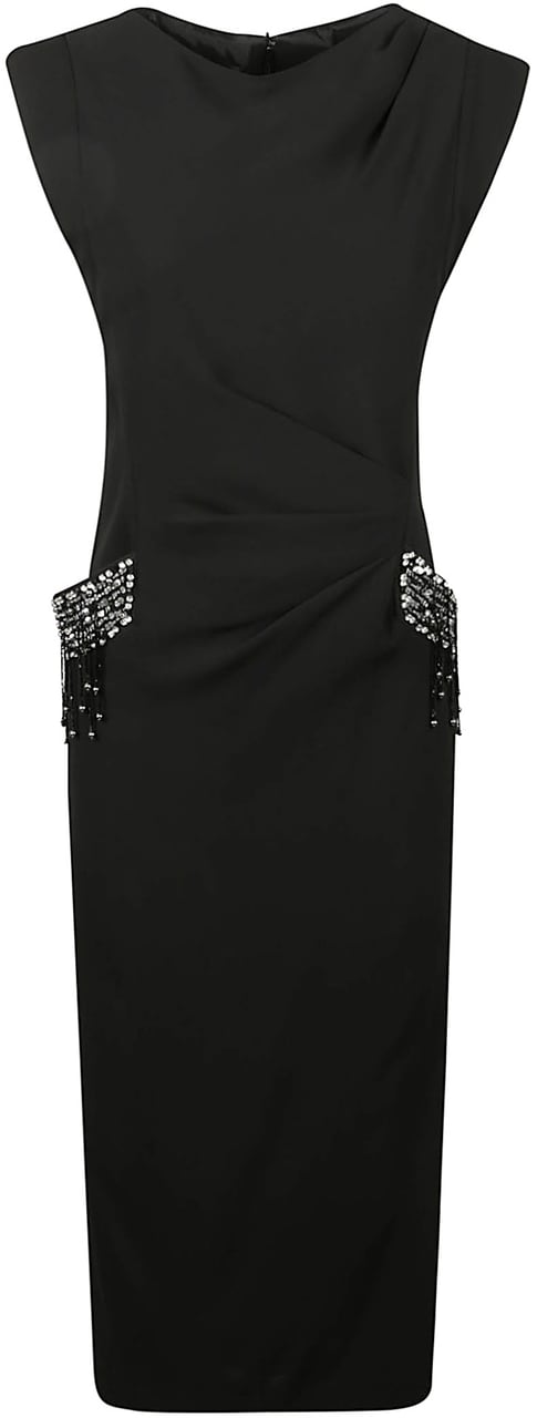 Pinko Freccette Dress Black Zwart