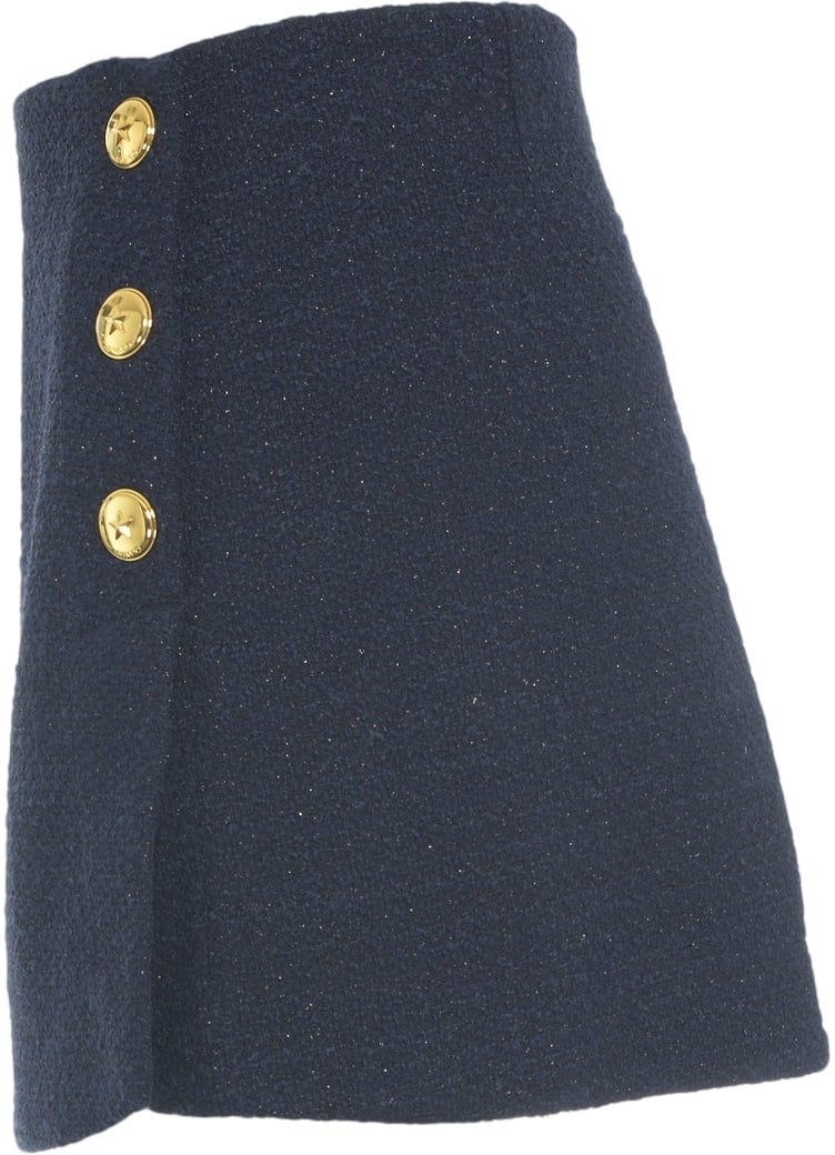 Pinko Bouclé mini skirt Blauw