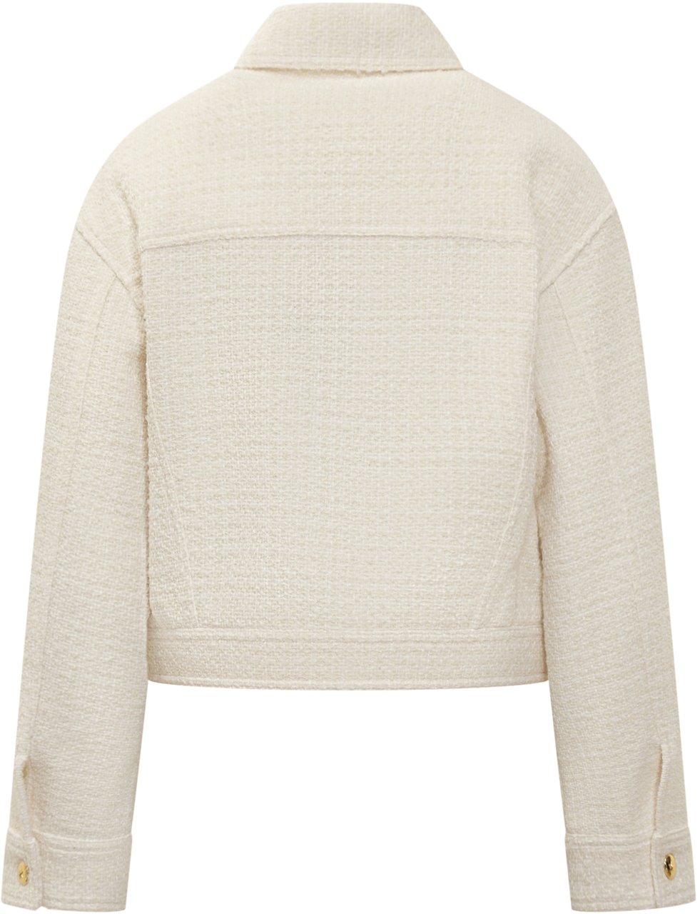 Pinko Pinko Giacca in Tweed Avorio con Bottoni Oro Wit