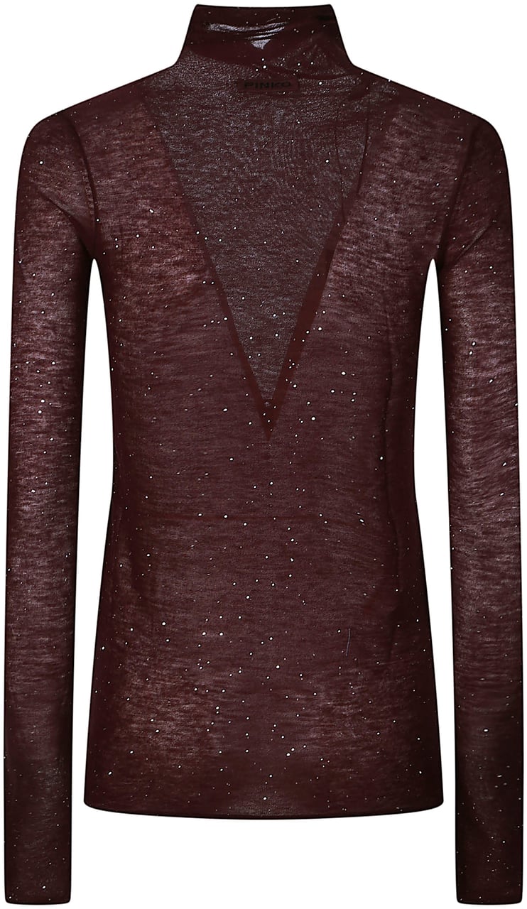 Pinko Moss Turtle Neck Sweater Pink Roze
