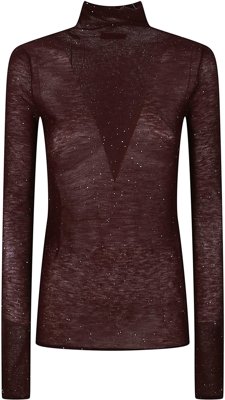 Pinko Moss Turtle Neck Sweater Pink Roze