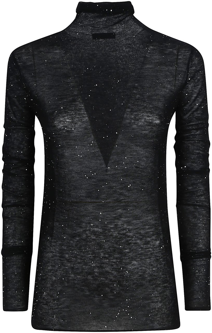 Pinko Moss Turtle Neck Sweater Black Zwart