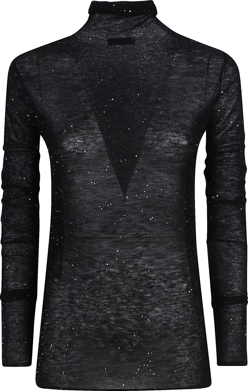 Pinko Moss Turtle Neck Sweater Black Zwart