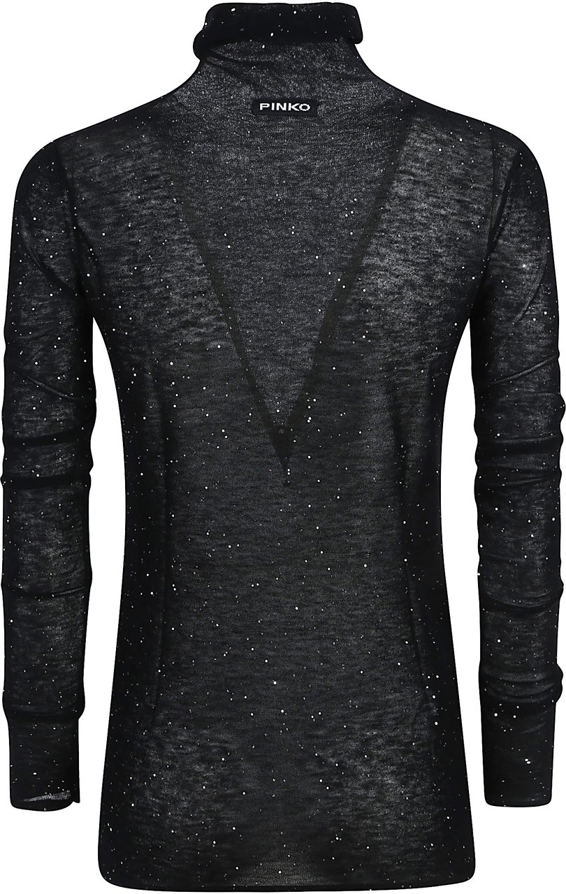 Pinko Moss Turtle Neck Sweater Black Zwart