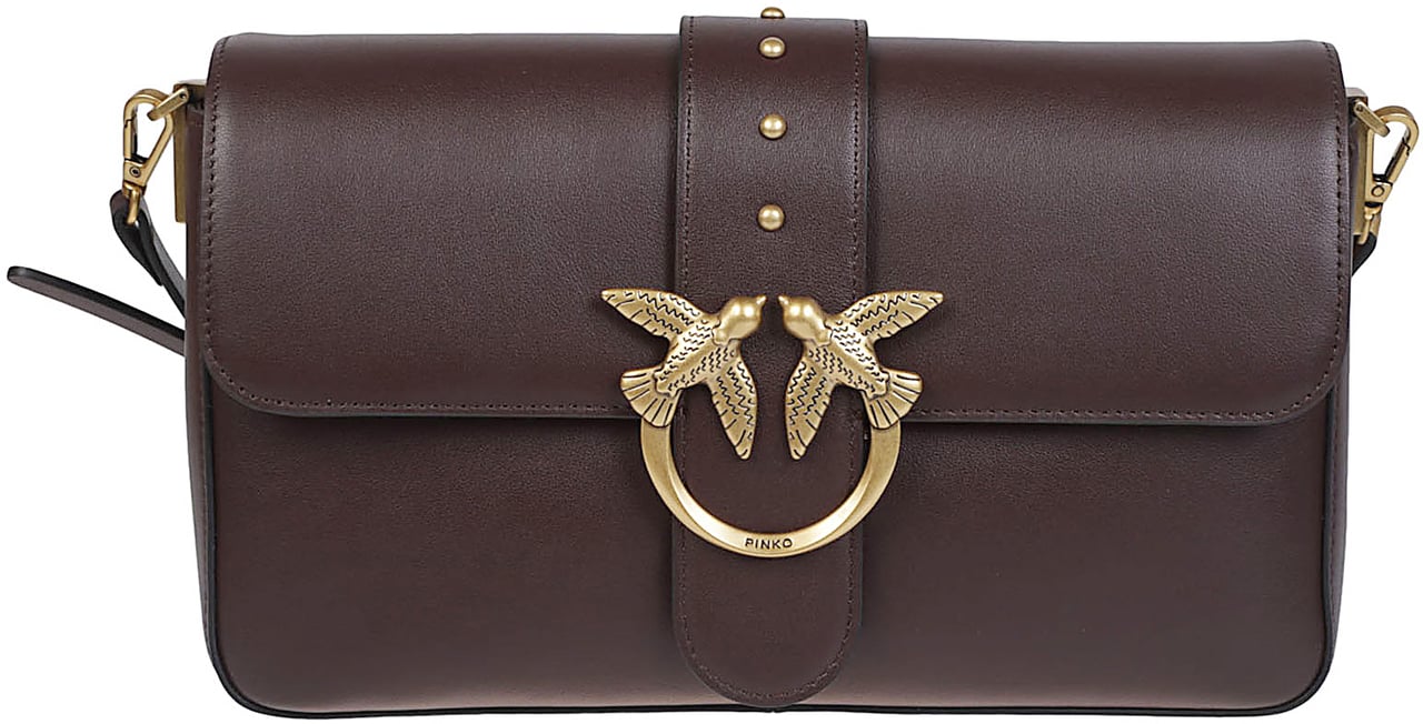 Pinko Love One Classic Slouchy Mb Charms Bag Red Rood