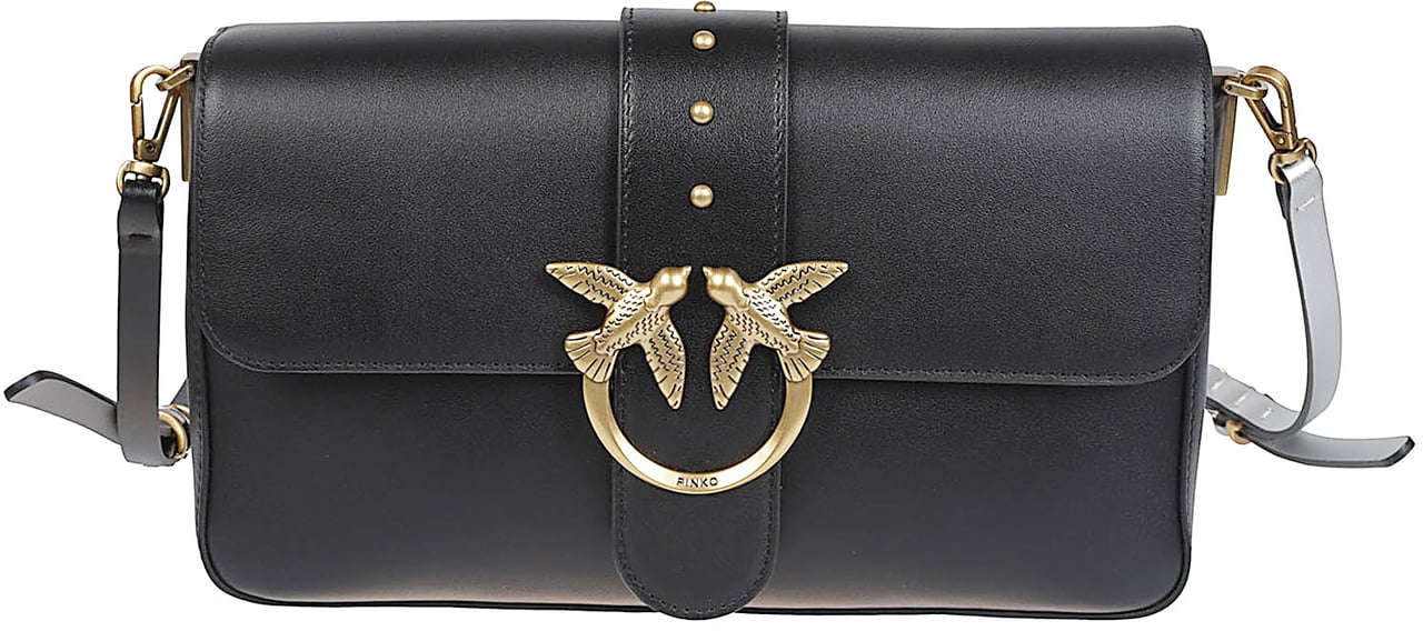 Pinko Love One Classic Slouchy Mb Charms Bag Black Zwart