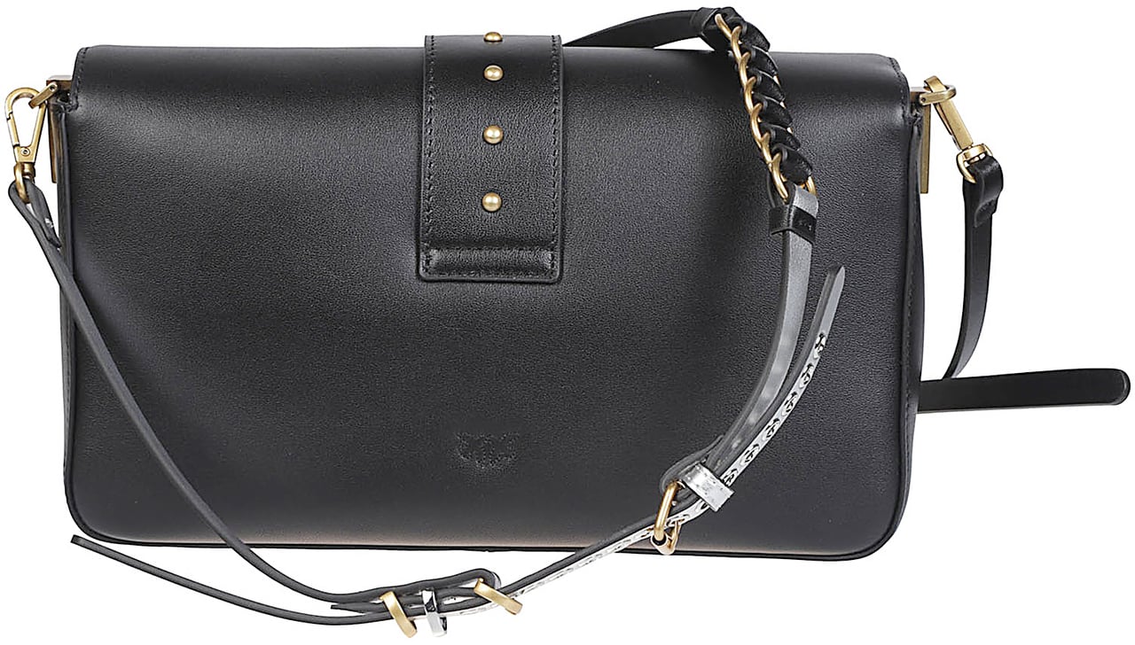 Pinko Love One Classic Slouchy Mb Charms Bag Black Zwart