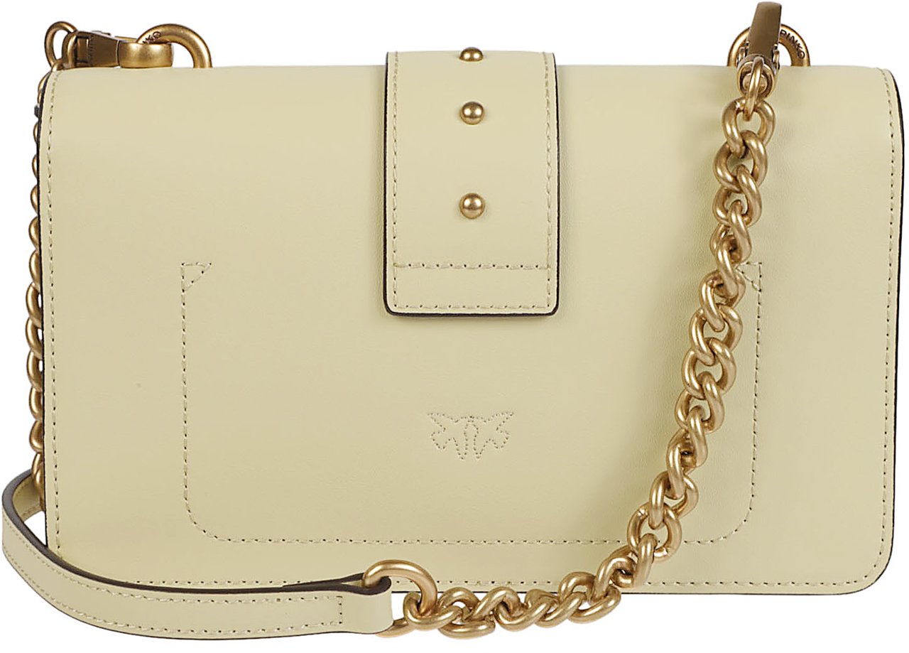 Pinko Love One Mini Bag Yellow Geel
