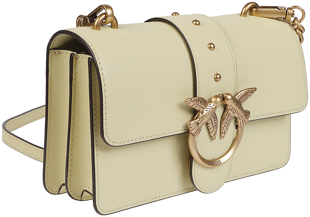 Pinko Love One Mini Bag Yellow Geel