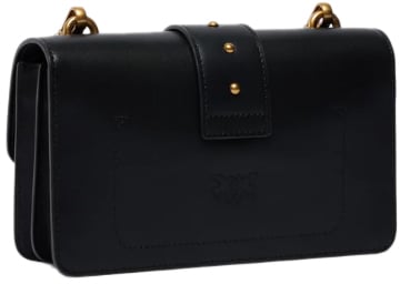 Pinko Love One Mini St. Cl Nero-Antique Gold Zwart