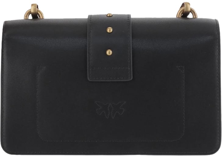 Pinko Love One Mini St. Cl Nero-Antique Gold Zwart