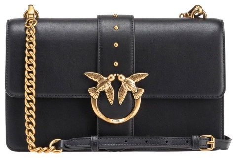 Pinko Love One Classic St. Cl Nero-Antique Gold Zwart