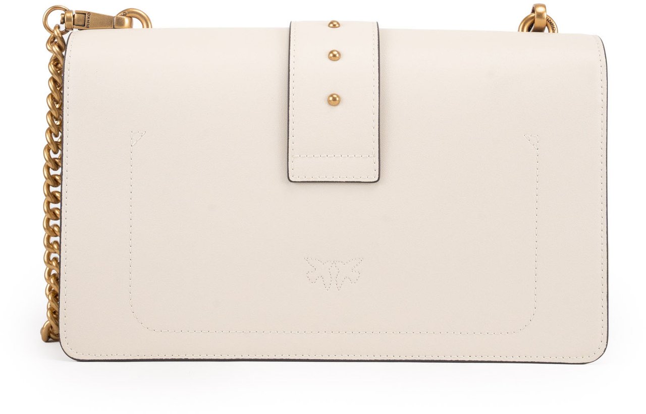 Pinko Bags Bianco Setaantique Gold Goud