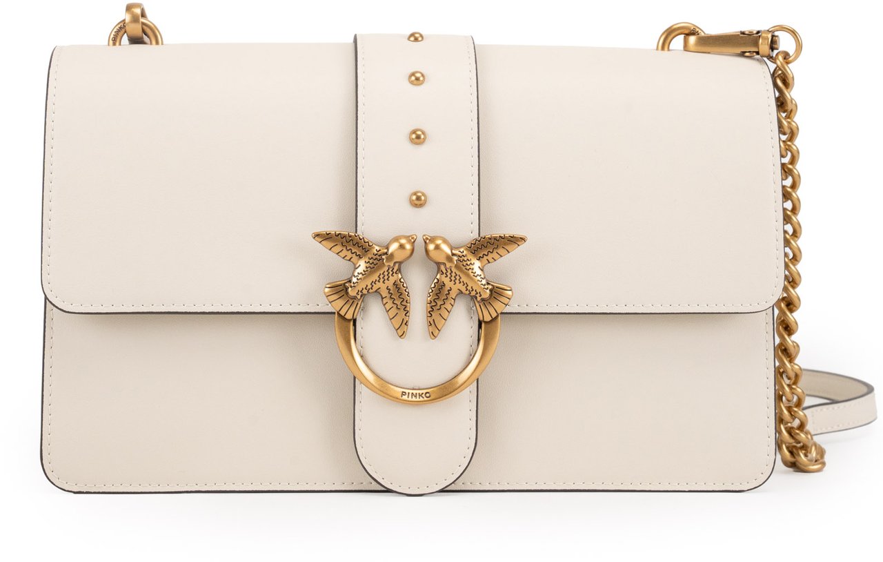 Pinko Bags Bianco Setaantique Gold Goud