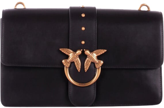 Pinko Love One Classic St. Cl Nero-Antique Gold Zwart