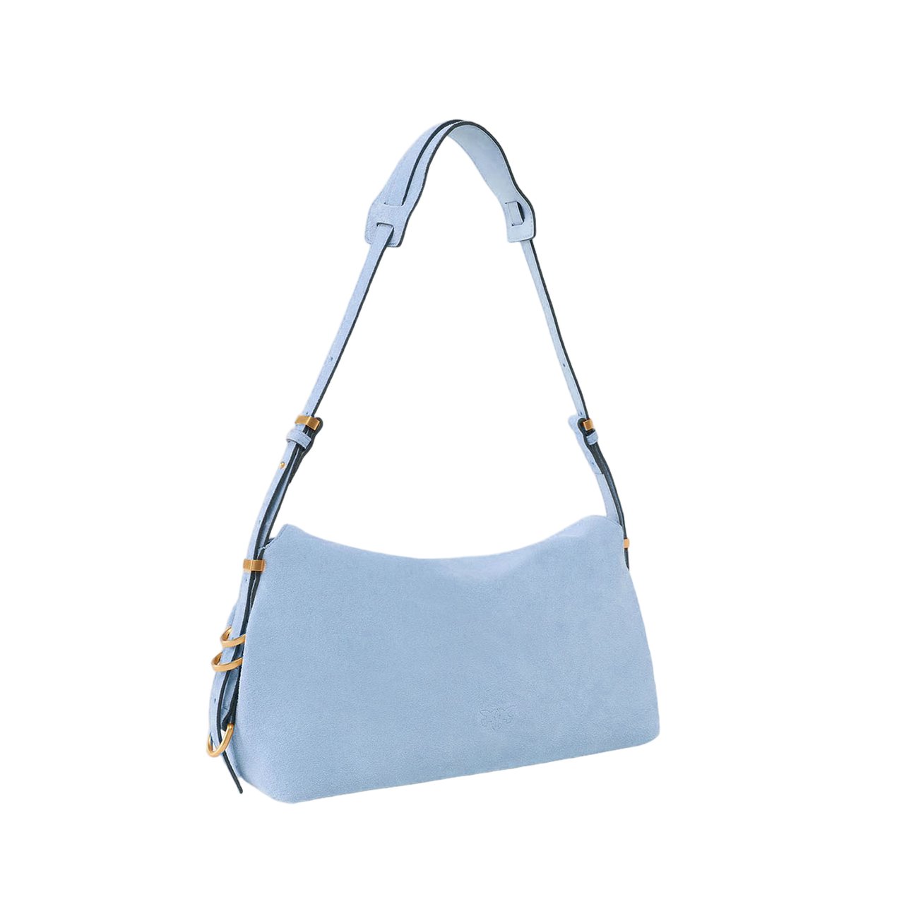 Pinko Suede Leather Handbag with Flap Closure Wit