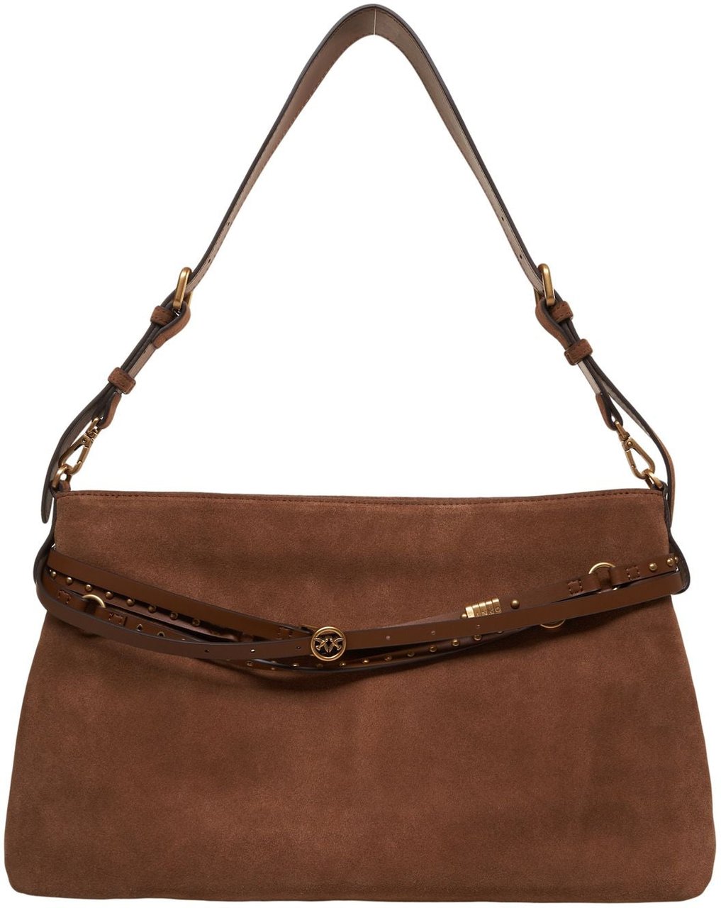 Pinko Suede shoulder bag Bruin