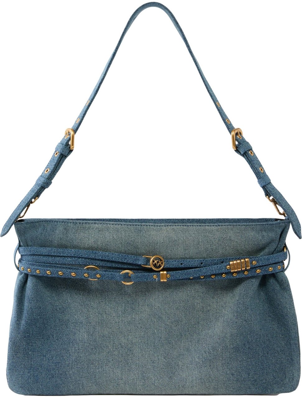 Pinko Denim shoulder bag 'Belt Bag' Blauw