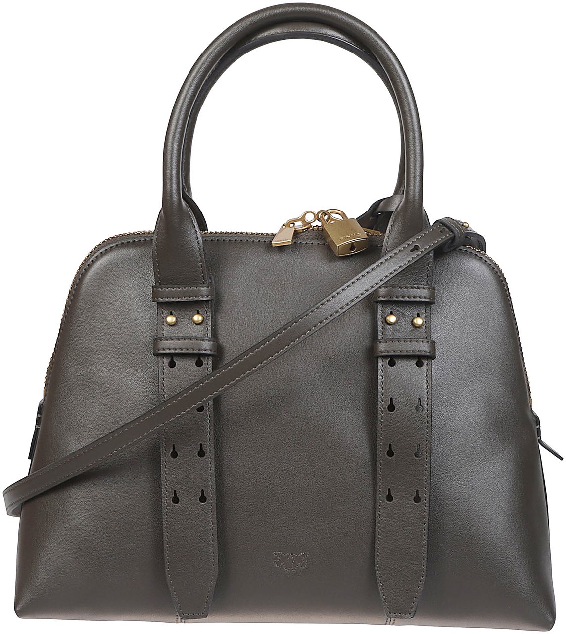 Pinko Bowling Medium Bag Green Groen