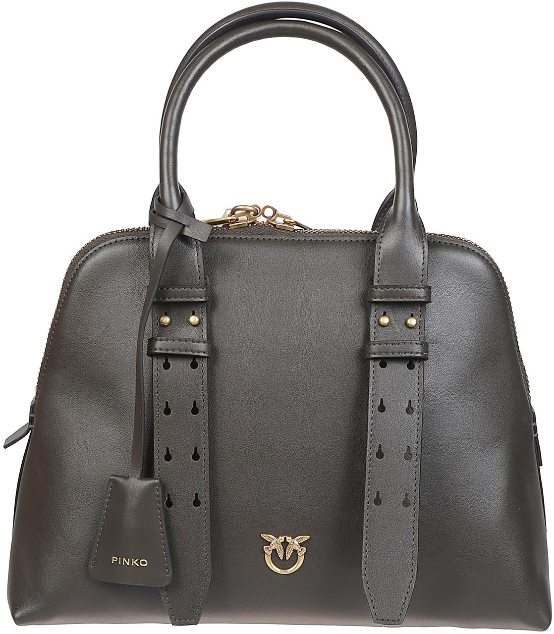 Pinko Bowling Medium Bag Green Groen