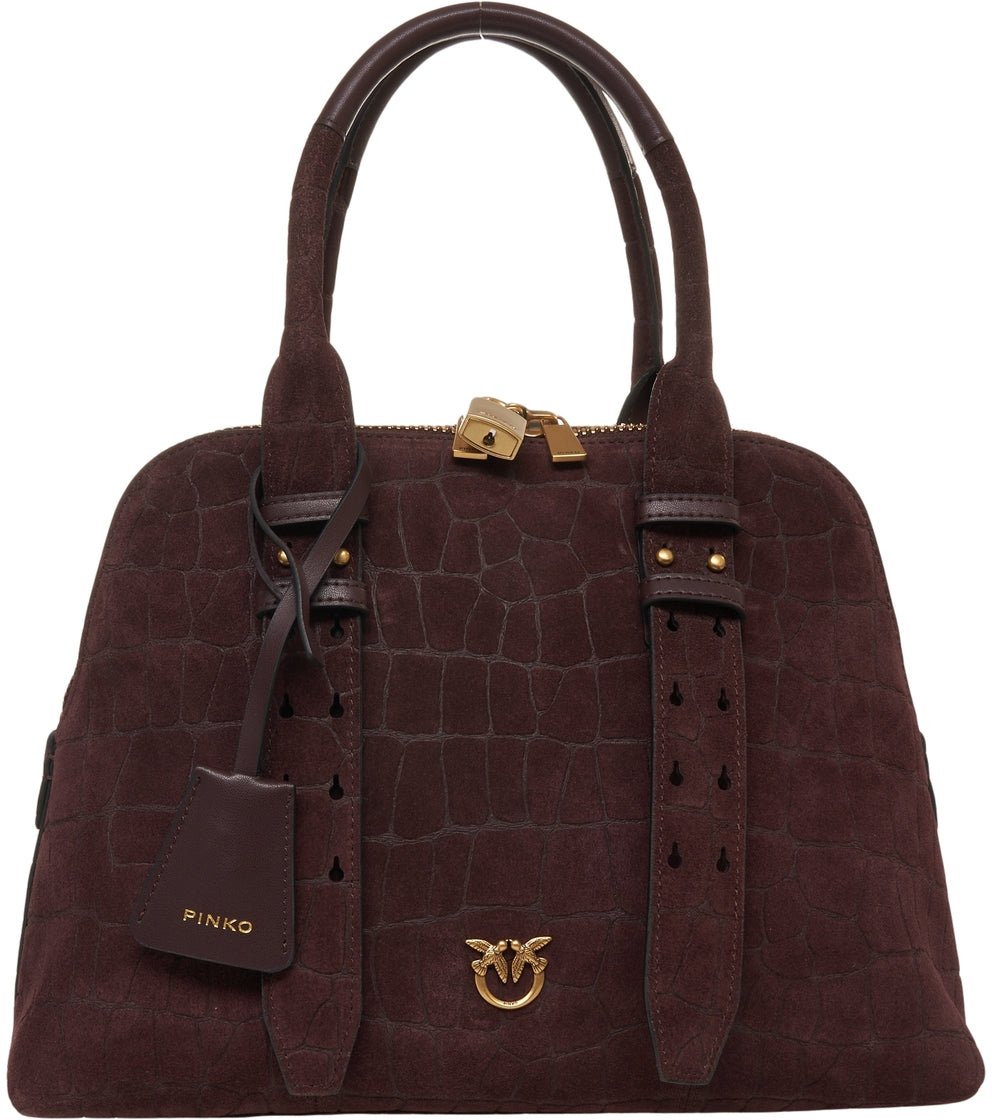 Pinko Suede handbag 'Escape' Rood