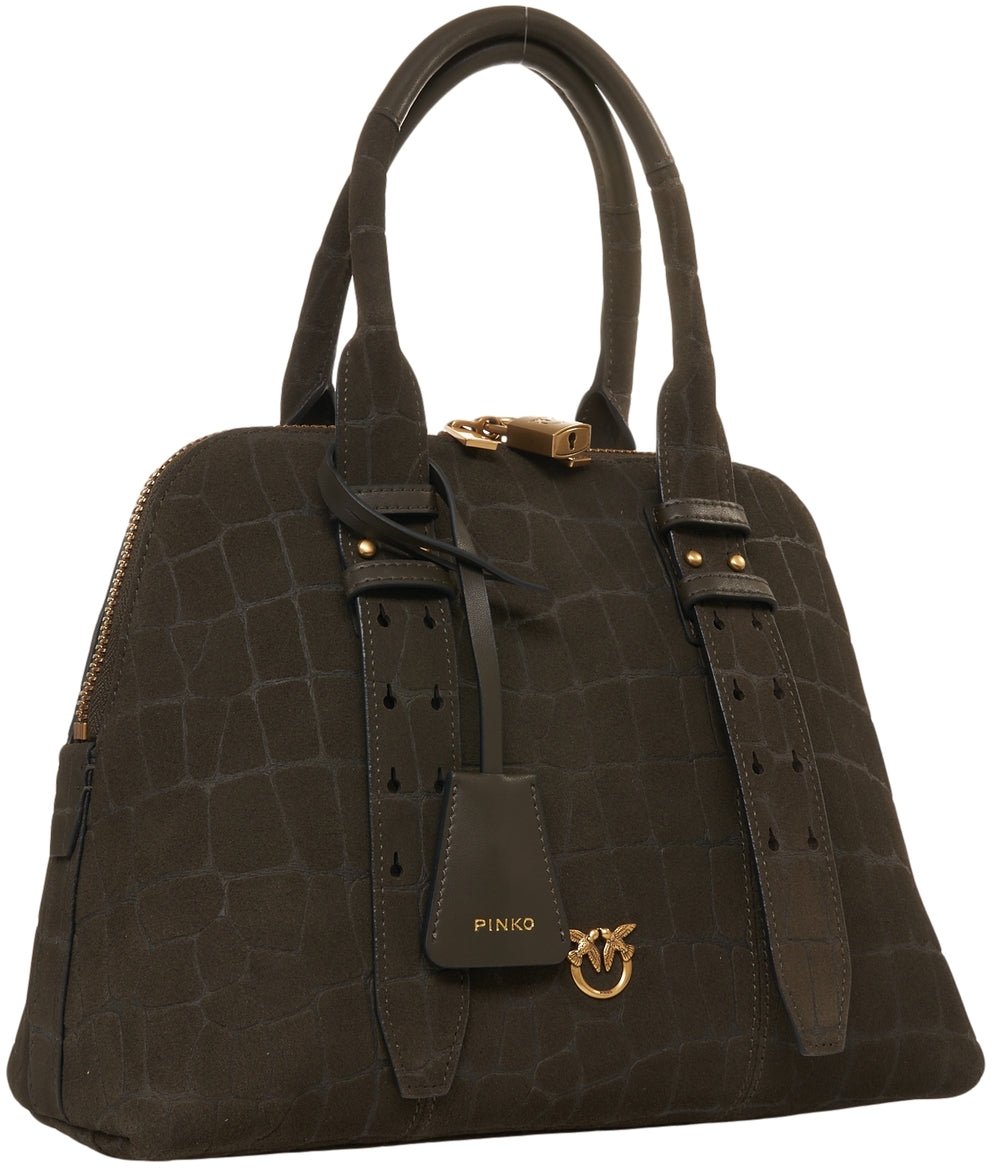 Pinko Suede handbag 'Escape' Groen