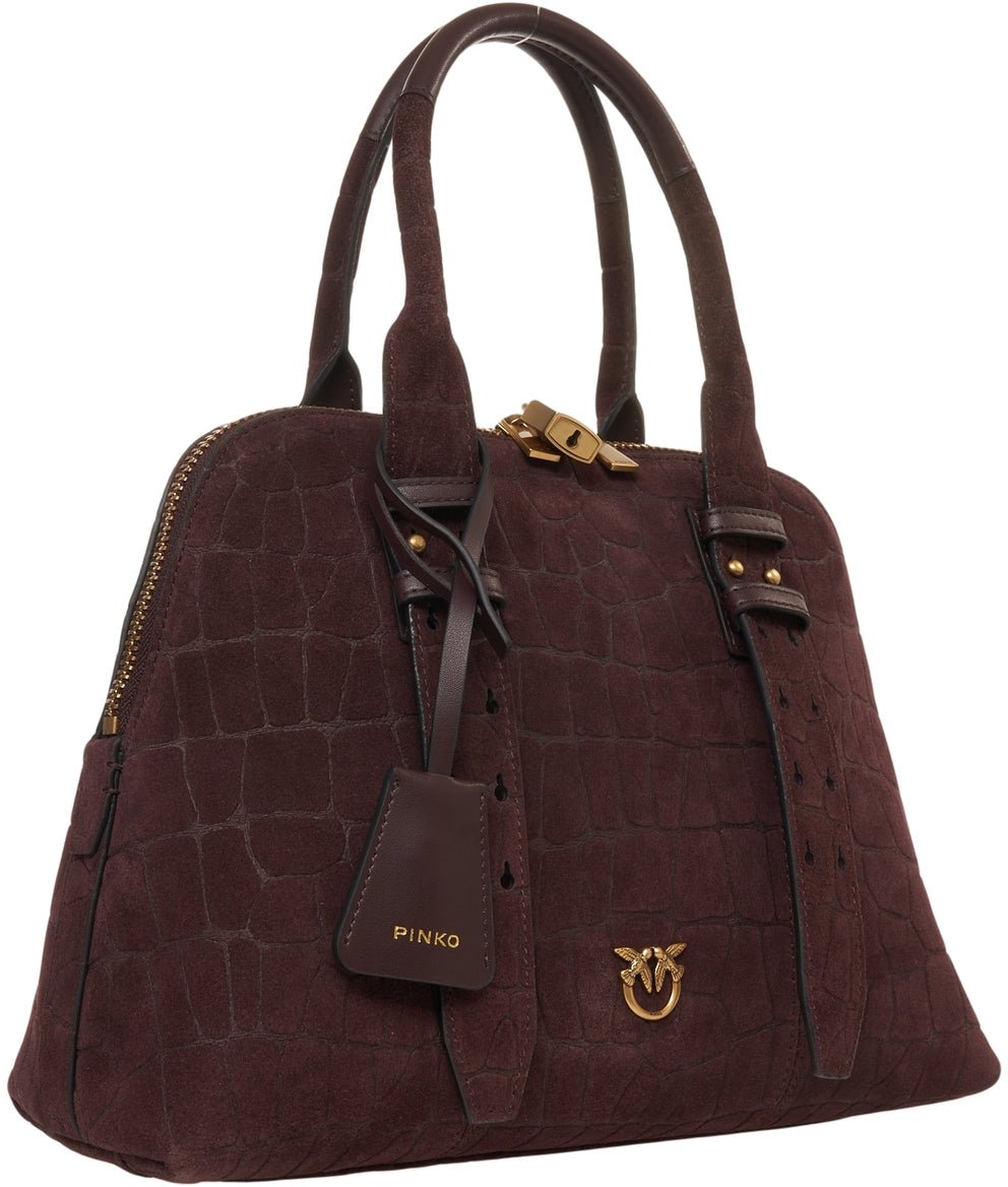 Pinko Suede handbag 'Escape' Rood