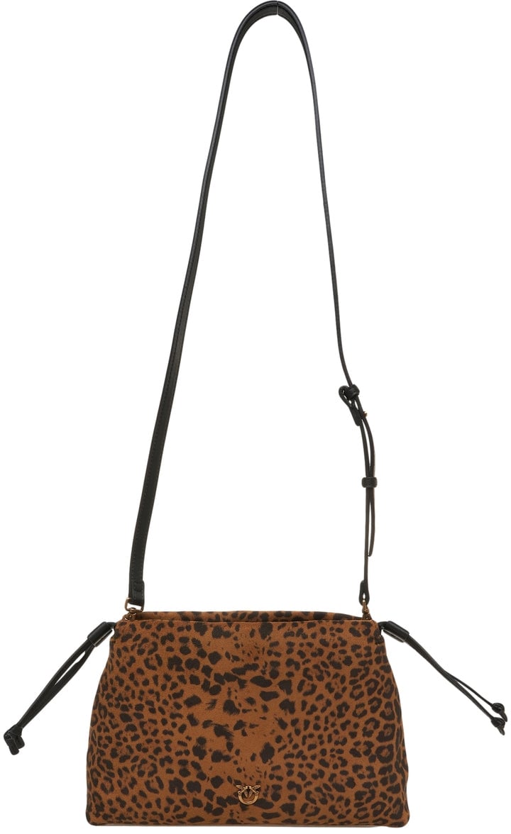 Pinko Mini clutch with animal print Bruin