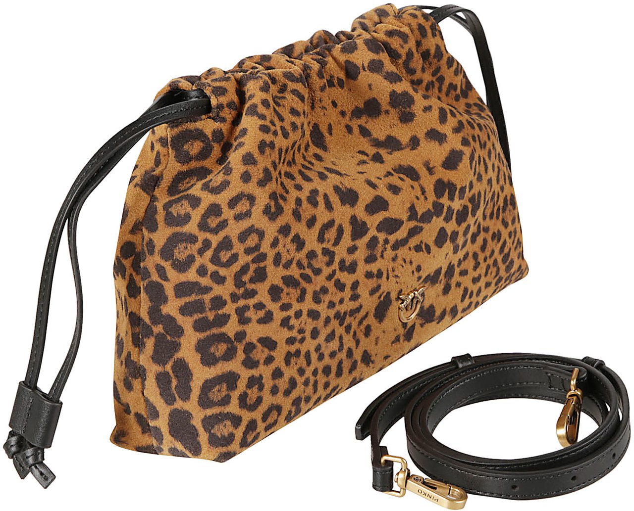 Pinko Mini Clutch Bag Brown Bruin