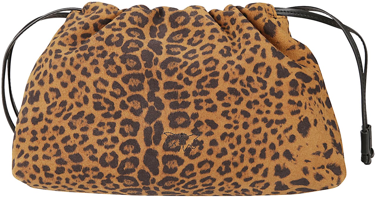 Pinko Mini Clutch Bag Brown Bruin