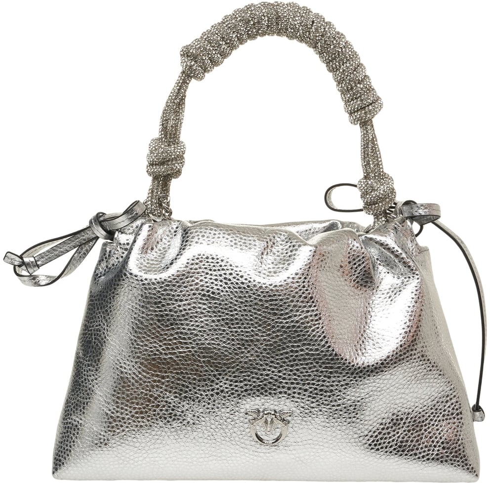 Pinko Handbag with rhinestones Zilver