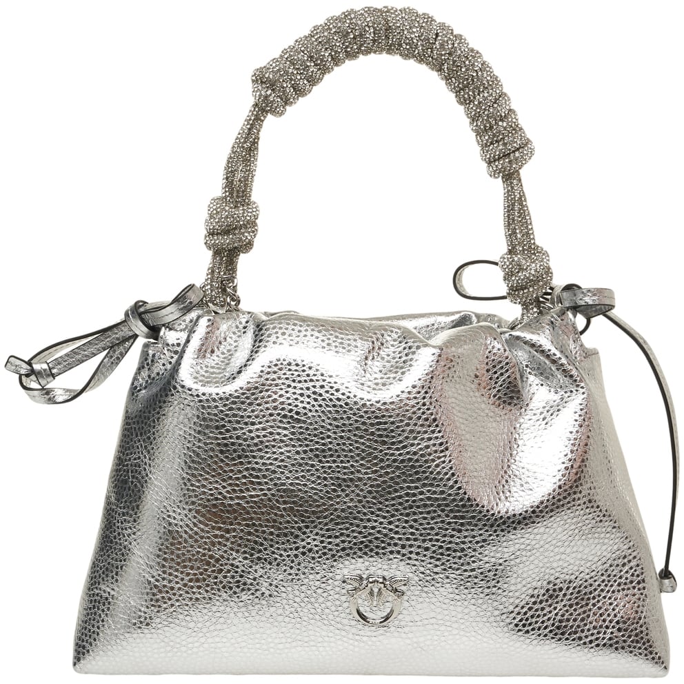 Pinko Borsa a mano con strass Zilver