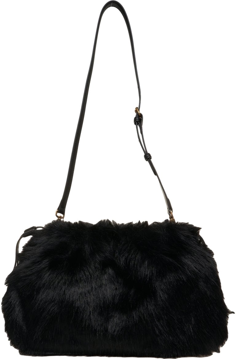 Pinko Faux fur bag 'Aspen' Zwart